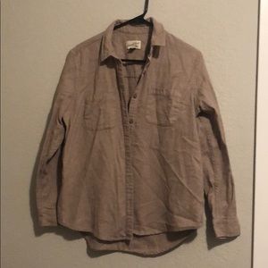 Tan button up